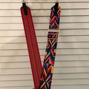 Abstract Shoulder Crossbody Bag Adjustable Multicolored Strap